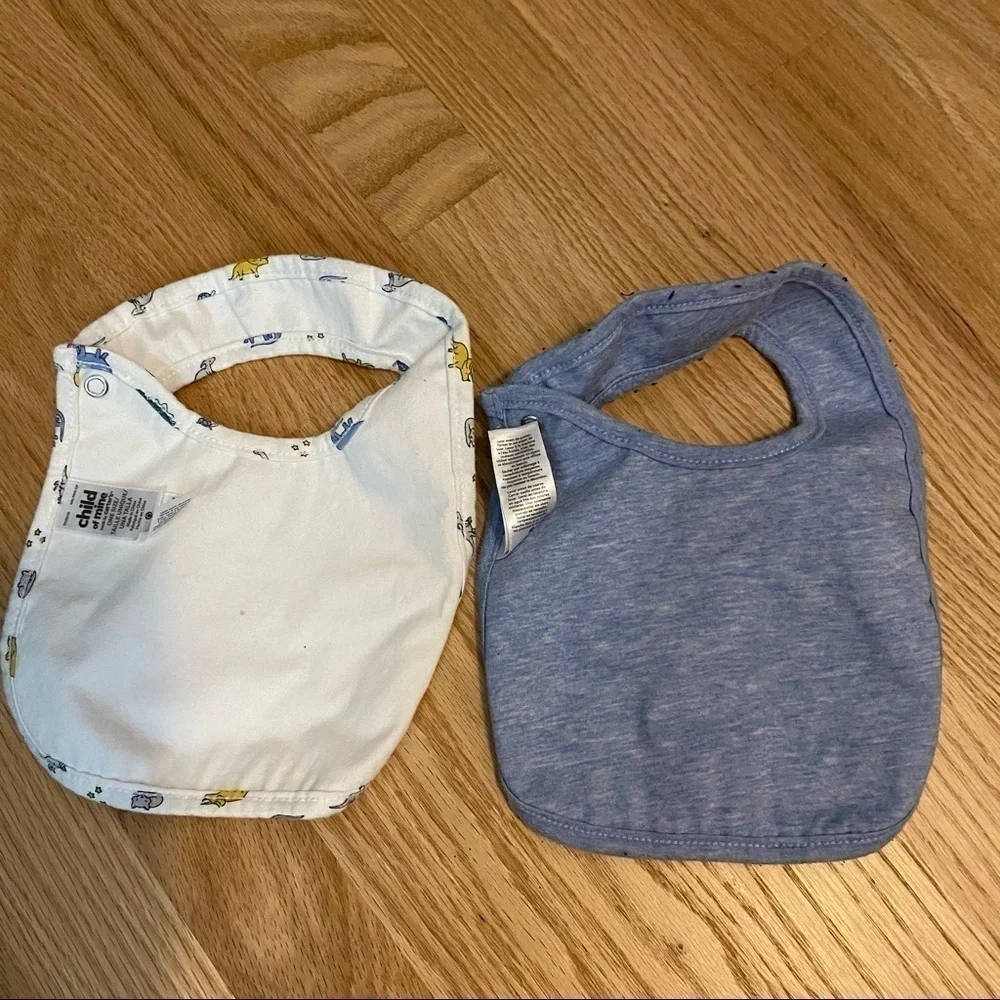 Dinosaur Bib Bundle Kids Baby White Blue Carter’s